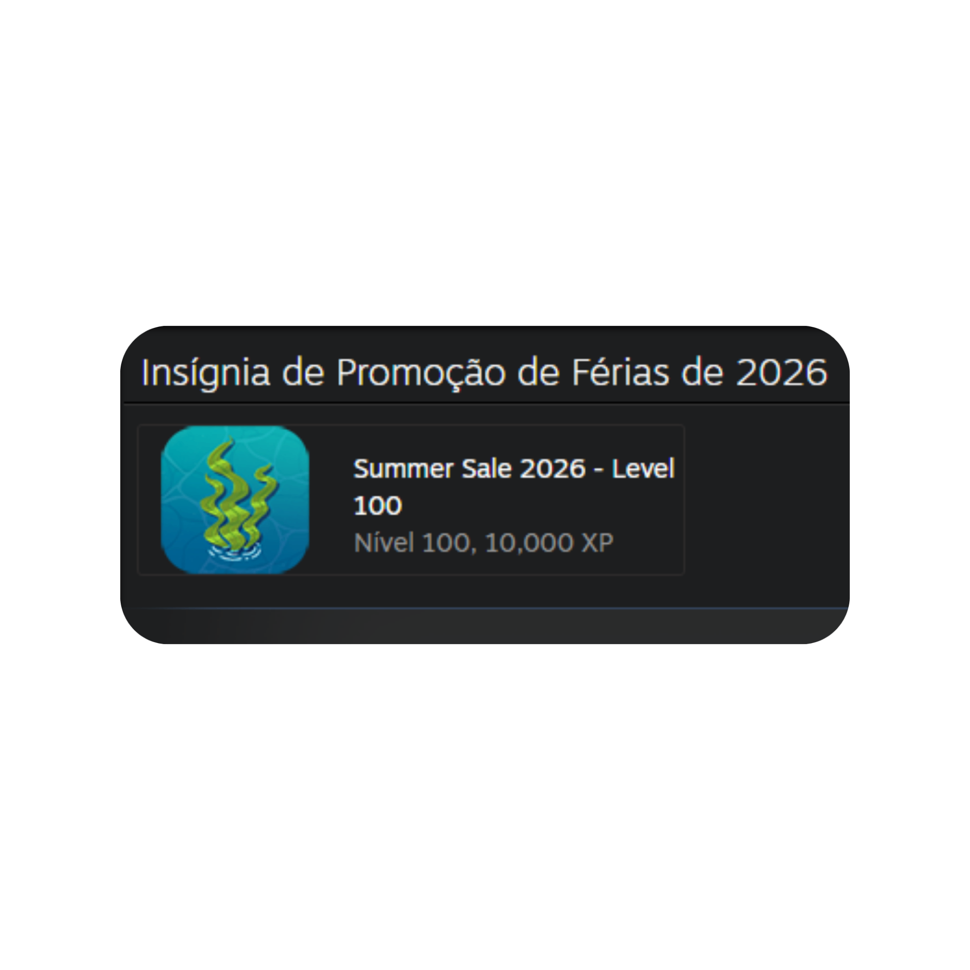 1 Nível | Insígnia da Summer Sale 2026 Steam
